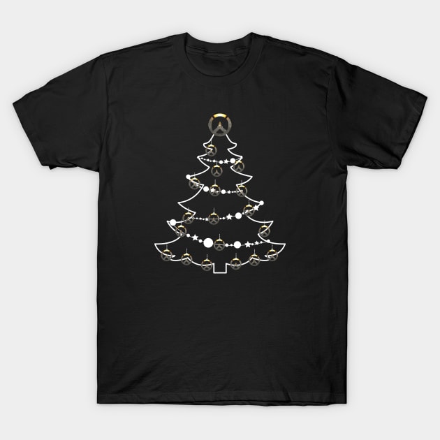 Overwatch Logo Christmas Tree Baubles T-Shirt by Rebus28